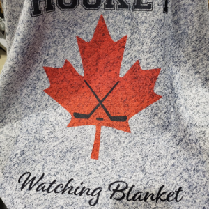 My Hockey watching blanket——staying warm while enjoying the game
